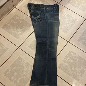 Buckle Men's Straight Jeans in Dark Blue